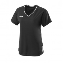 Wilson Tennis Shirt V-Neck Team II schwarz Damen